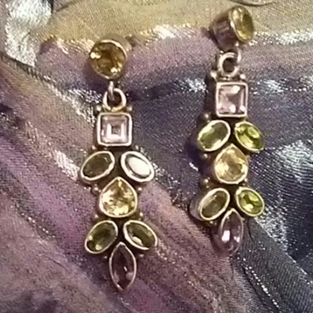 Gemstone 925 Earrings - image 2